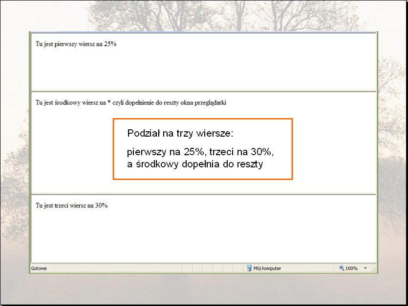 wiersze w procentach